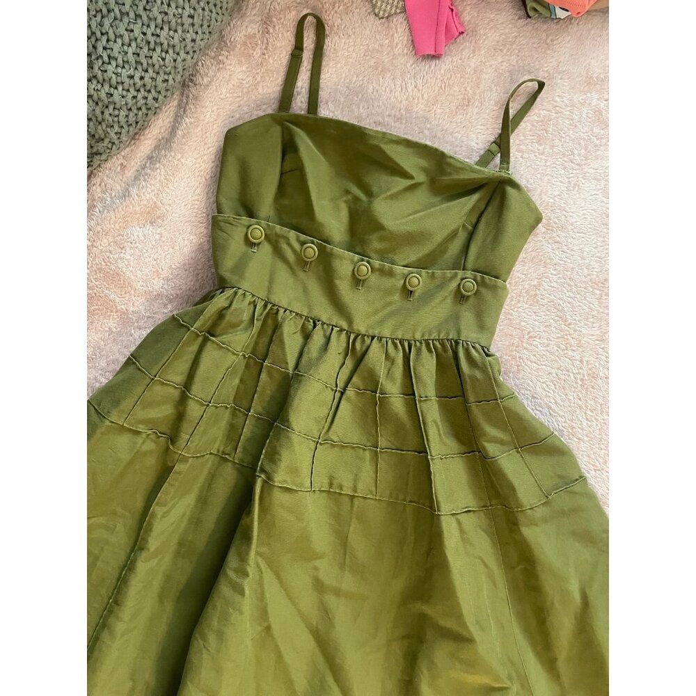 Anthropologie Green Two Piece Midi Dress